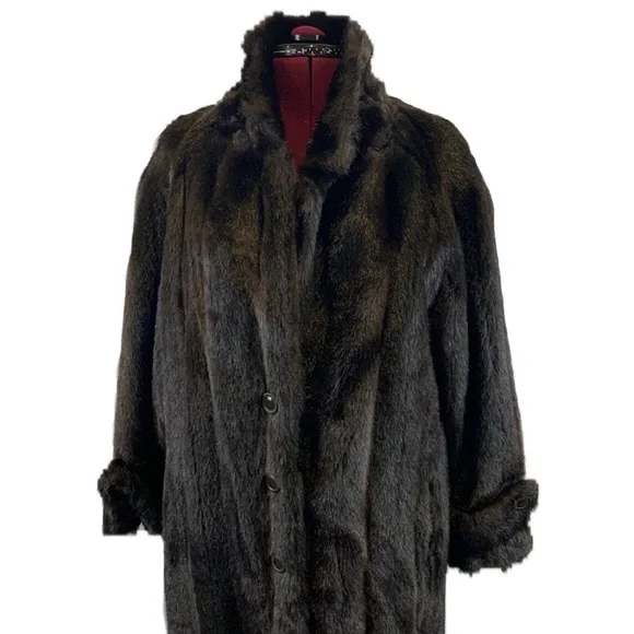 Marvin Richards Faux Fur Mink Coat - Picture 9 of 9